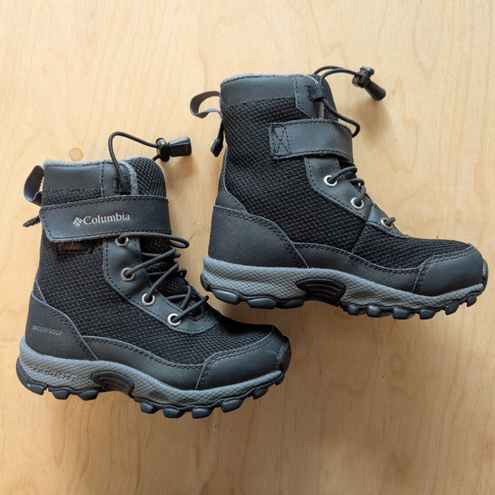 Columbia Kids Waterproof Black Boots